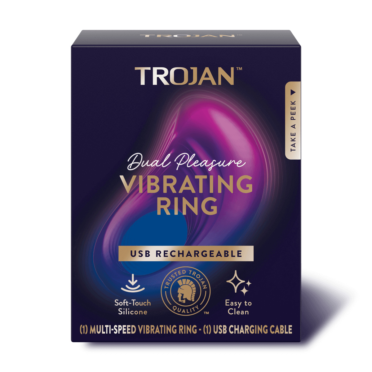 Trojan™ Dual Pleasure Vibrating Ring.