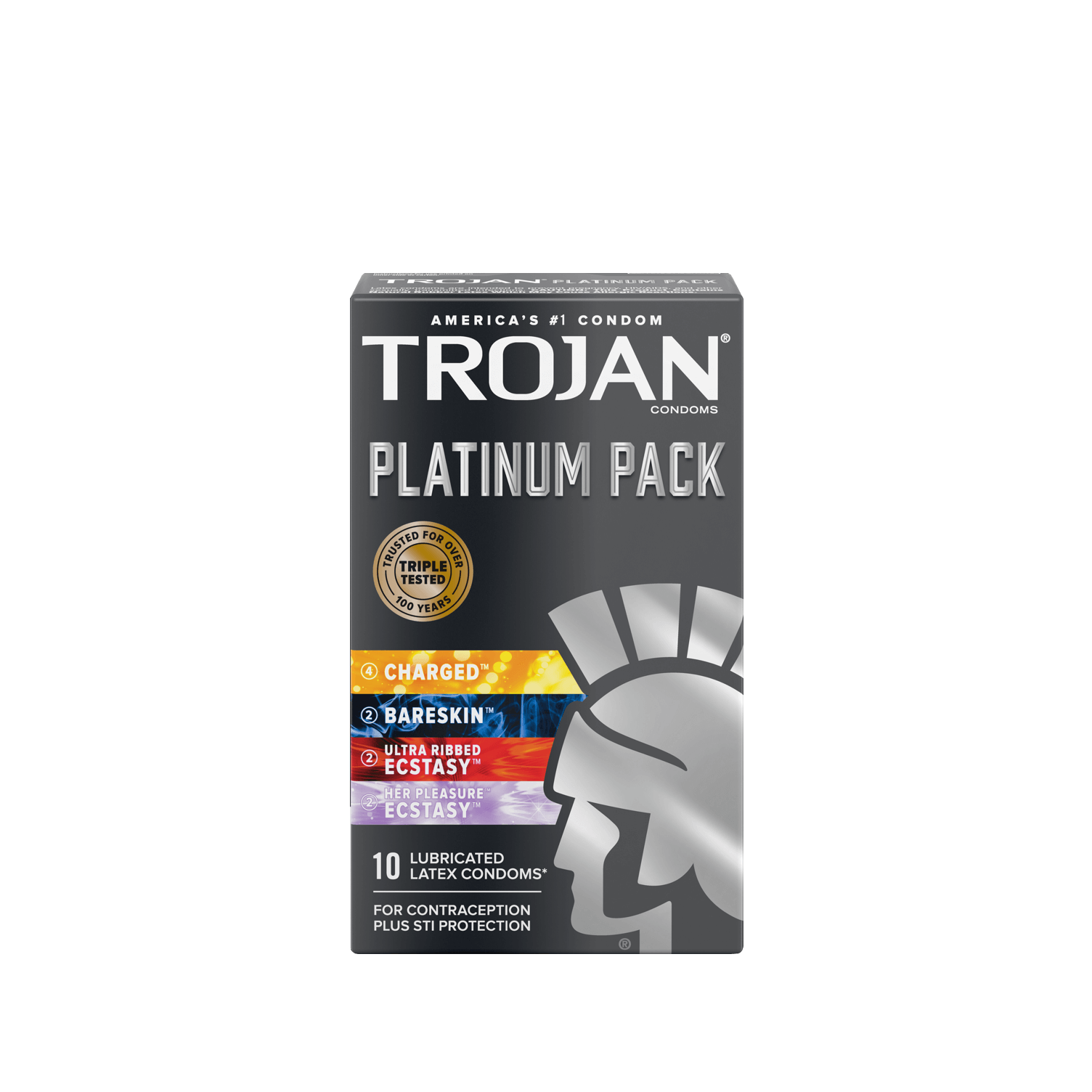 Trojan Condoms Platinum Variety Pack.