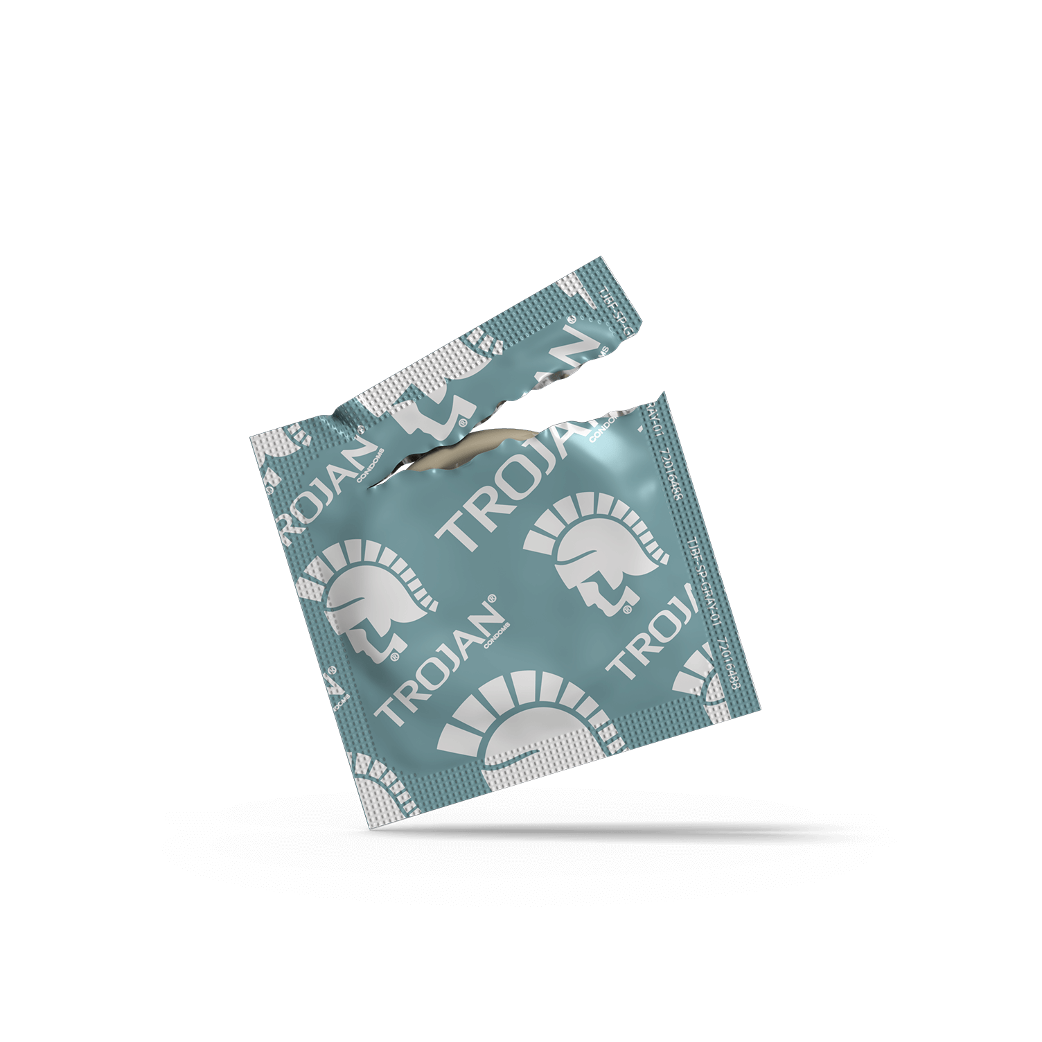 open trojan condom wrapper
